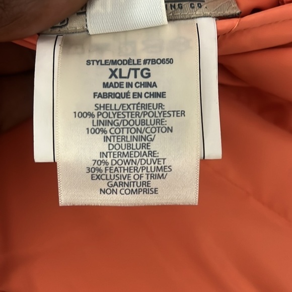 WINDRIVER REVERSIBLE PEACH  BROWN PUFFER SLEEVELESS JACKET FEATHER WOMEN SIZE XL - Picture 12 of 15